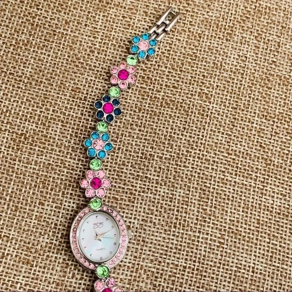 Suzanne Somers Crystal Flower Watch - Picture 3 of 7